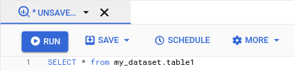 Create new scheduled query in Trusted Cloud console.