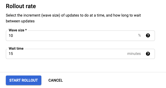 Roll-out-Konfiguration.