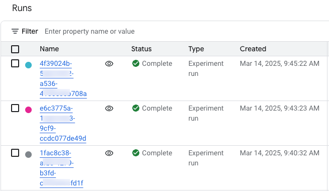 パイプラインを互いに比較する