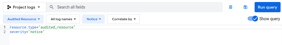 Der Query Editor, in dem Sie Beispielabfragen eingeben.